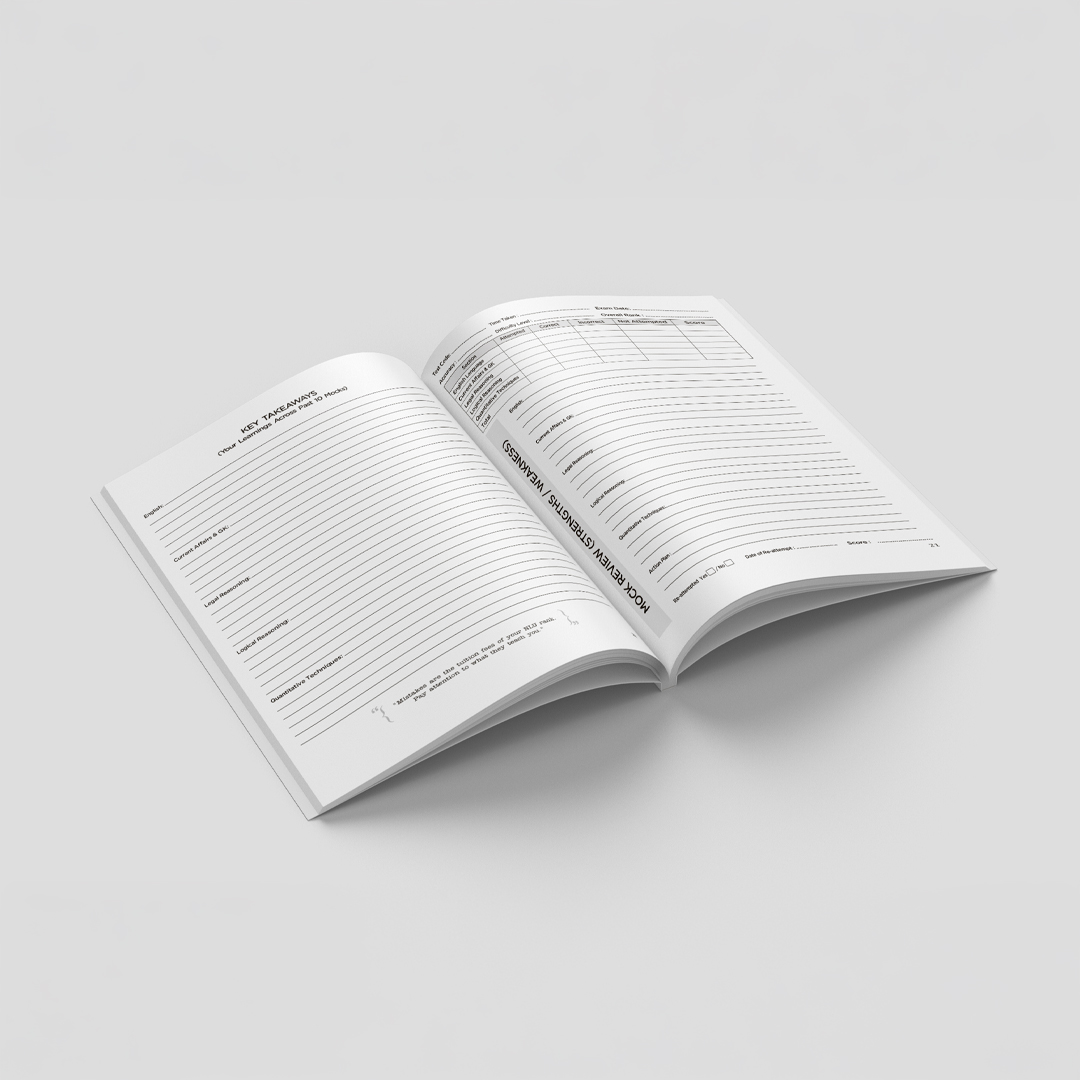 CLAT Mock Analysis Diary | Track Scores, Mistakes, Accuracy, Remarks & Improvement Areas — view 4